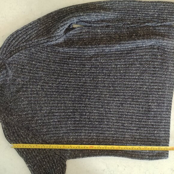 Vintage Pelican Cove mockneck cotton blend ribbed sweater top Large flecked - Picture 13 of 15